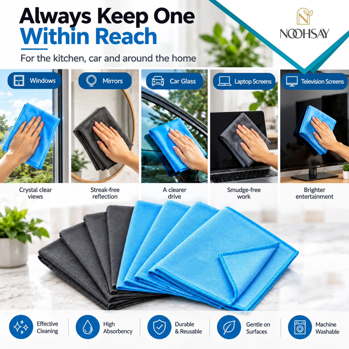 Microfibre Glass Cleaning Cloths