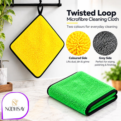 Dual-Sided Microfibre Car Cleaning Towel - 40 × 40 cm