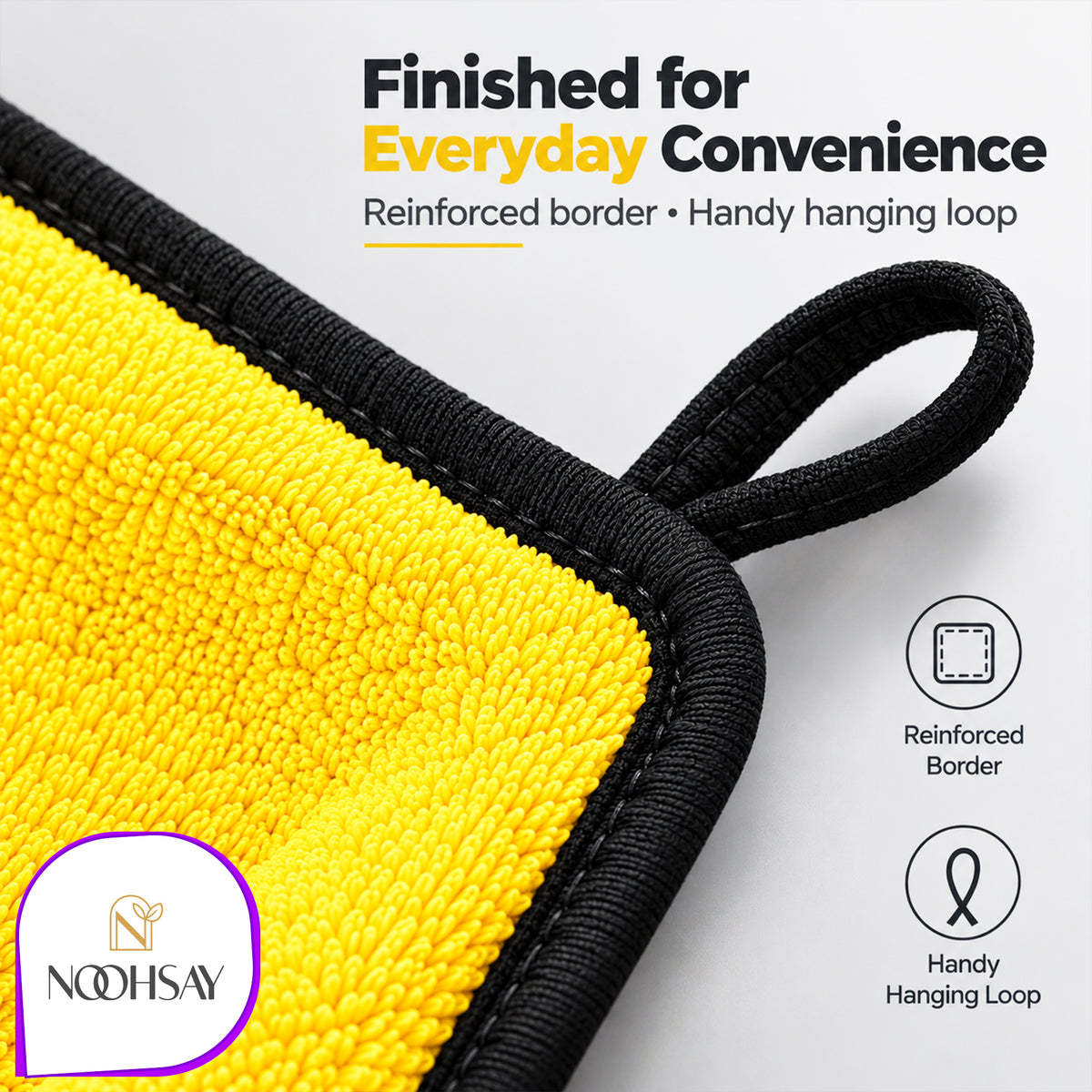 Dual-Sided Microfibre Car Cleaning Towel - 40 × 40 cm
