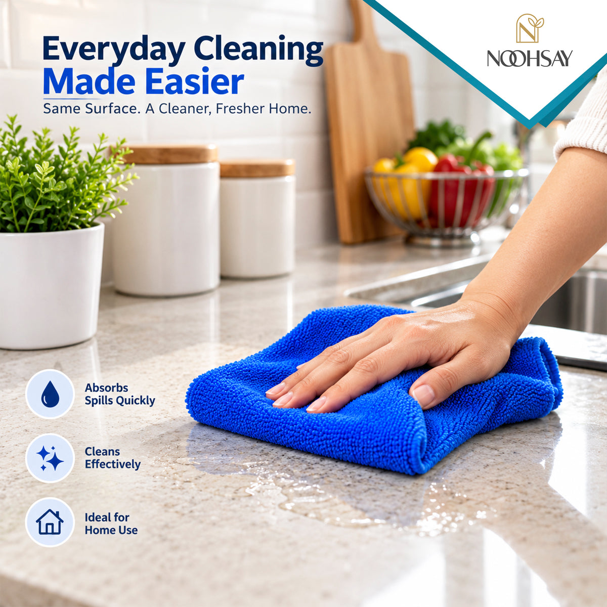 Loop-Cut Microfibre Cleaning Towels
