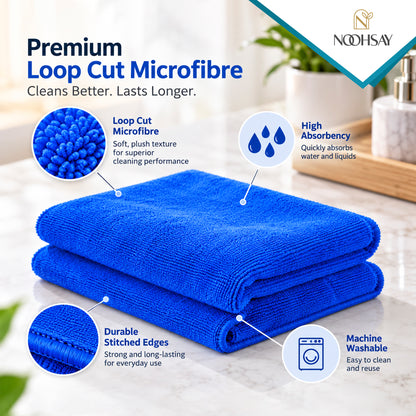 Loop-Cut Microfibre Cleaning Towels