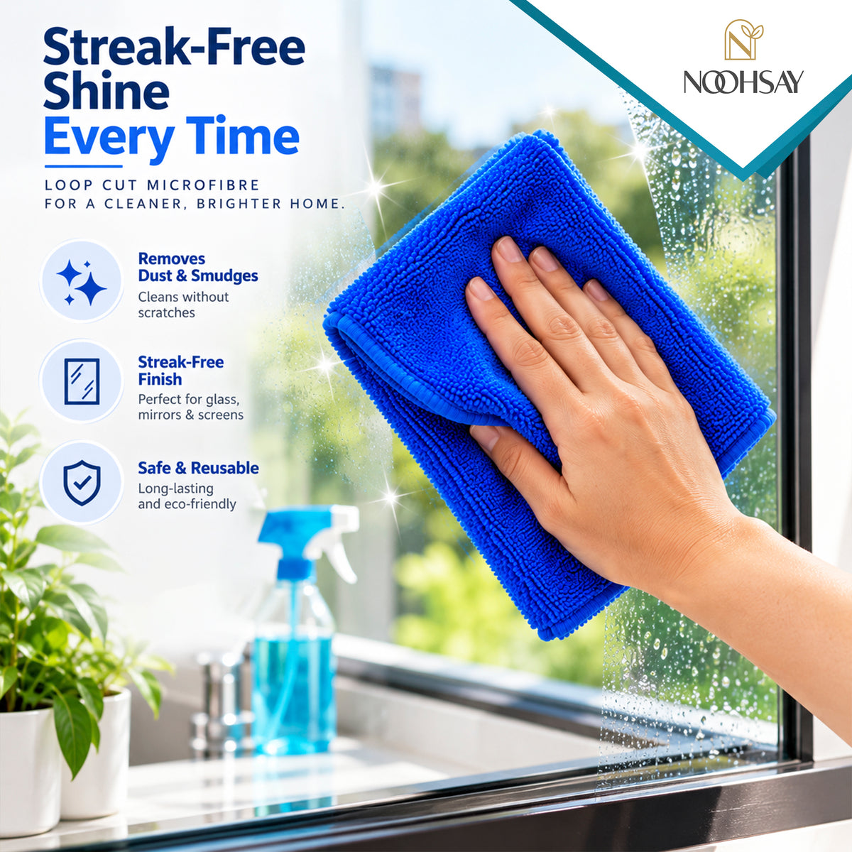 Loop-Cut Microfibre Cleaning Towels