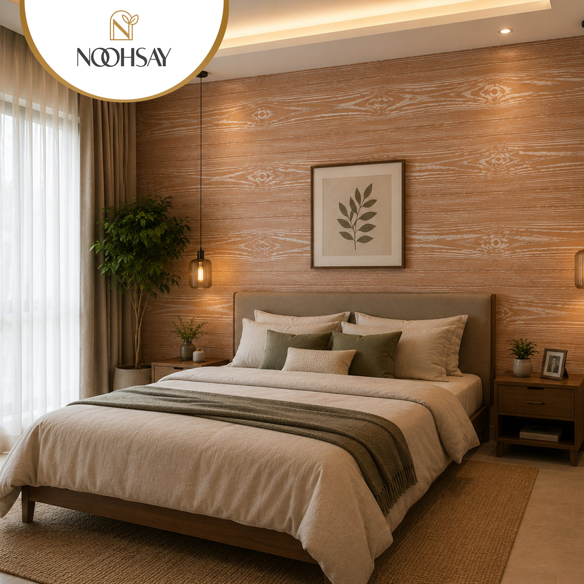Light Oak Wood Grain Wallpaper, 45 cm x 10 m Roll