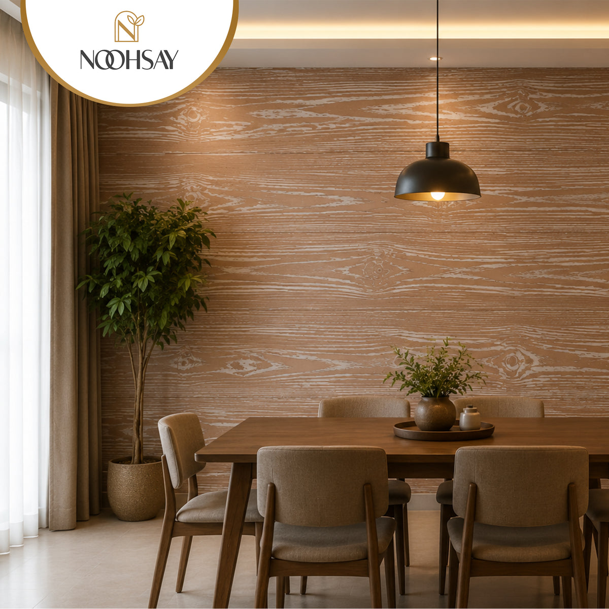 Light Oak Wood Grain Wallpaper, 45 cm x 10 m Roll